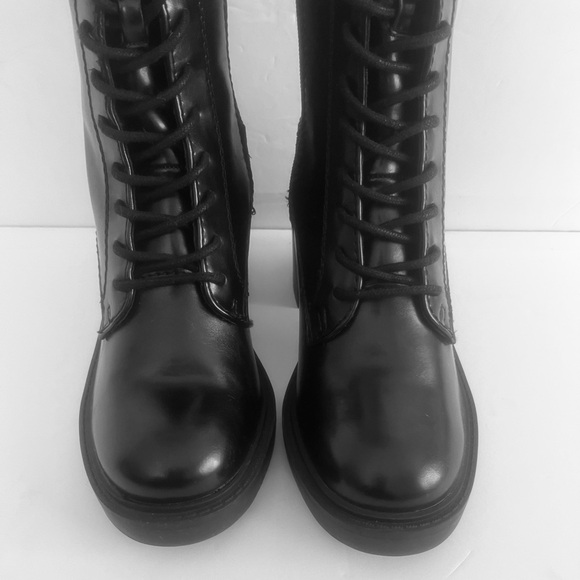 MIA Women’s Galit Combat Black Lace-Up Ankle Chunky Block Heel Boots Size 6 NEW - Picture 11 of 12